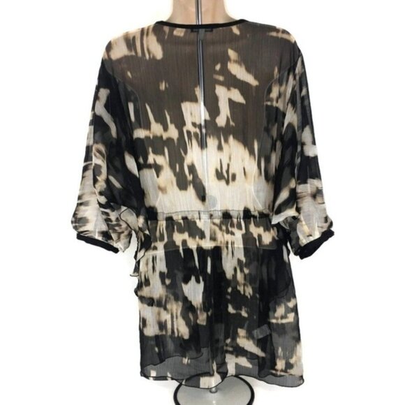 Daniel Rainn Women's S Small Blouse Tunic Top Drawstring Waist Dolman Sleeves - Picture 5 of 6